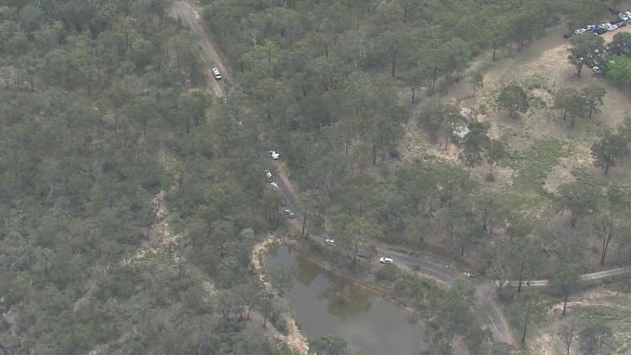 Police swarmed an area southwest of Sydney after the body of a teenage boy was found in bushland on Wilton Park Rd in Wilton on Saturday. Picture: 9 News