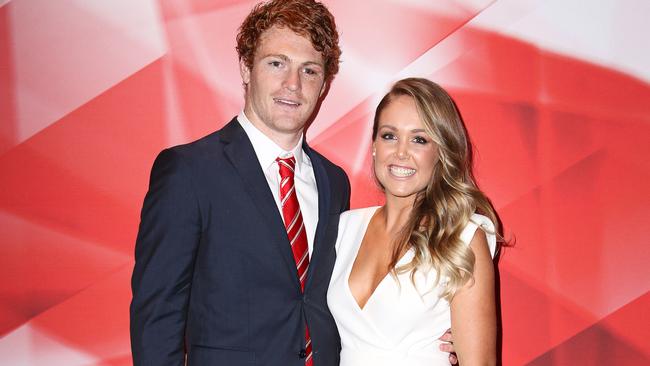 Gary Rohan and wife Amie at the Sydney best and fairest in 2015. Picture: Adam Yip