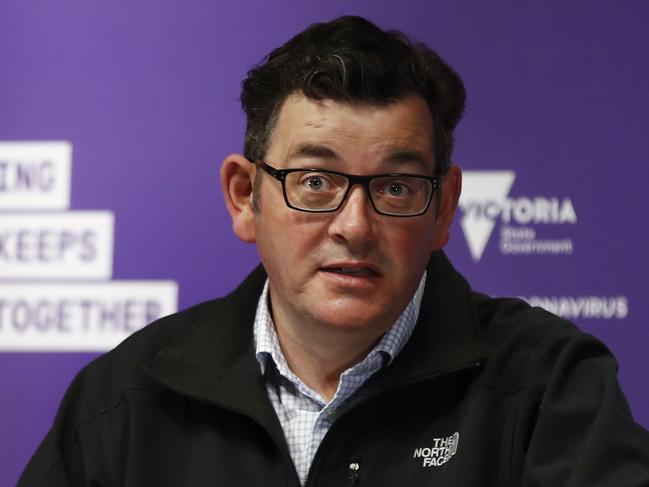 Victorian Premier Daniel Andrews speaks to the media this week. Picture: Daniel Pockett/NCA NewsWire