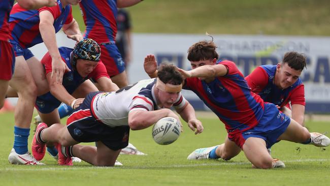 The Central Coast Roosters and Newcastle-Maitland Region Knights were involved in arguably the game of the season during round five. Picture: Sue Graham