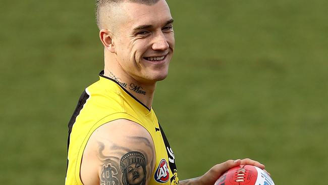 Dustin Martin at Richmond training. Picture: Alex Coppel.