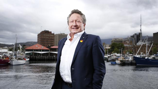 Mining billionaire Andrew Forrest and his wife Nicola have pledged $70m towards bushfire relief via their Minderoo Foundation. Picture: Zak Simmonds