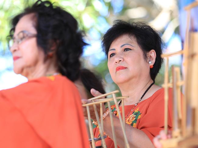 Angklung perform at The Spot Festival