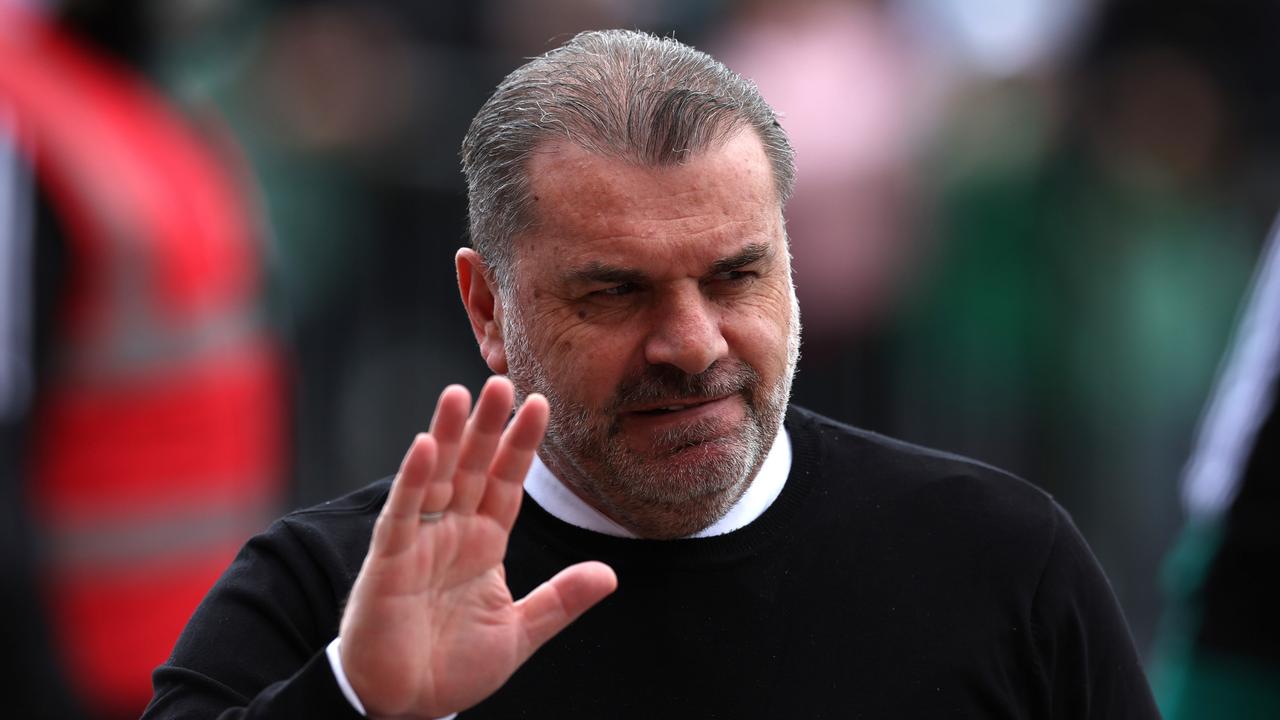 GLASGOW, SCOTLAND - APRIL 09: Ange Postecoglou the manager of Celtic arrives at the stadium ahead of the Cinch Scottish Premiership match between Celtic FC and St. Johnstone FC at Celtic Park on April 09, 2022 in Glasgow, Scotland. (Photo by Ian MacNicol/Getty Images)