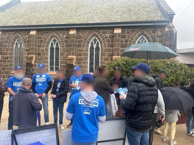 Labor campaigners believe the Plymouth Brethren Christian Church has been campaigning en-masse for Liberal candidates. Picture: Supplied,