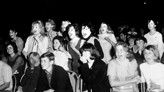 Crowds at the Beatles’ second concert at Festival Hall