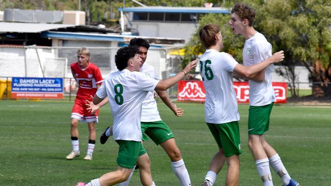 Cavendish Road SHS celebrate their first half goal Picture, John Gass