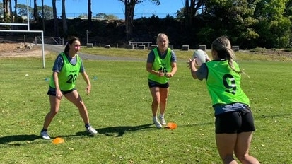 The CIS girls squad at their first training session.