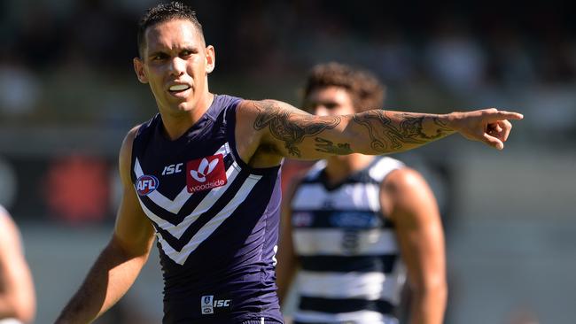 Harley Bennell in action for the Dockers. Picture: Daniel Wilkins