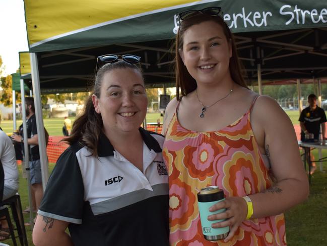 Jody Tucker and Crystal Feldman at the AFL Capricornia grand finals, Rockhampton Cricket Grounds, September 10, 2022.