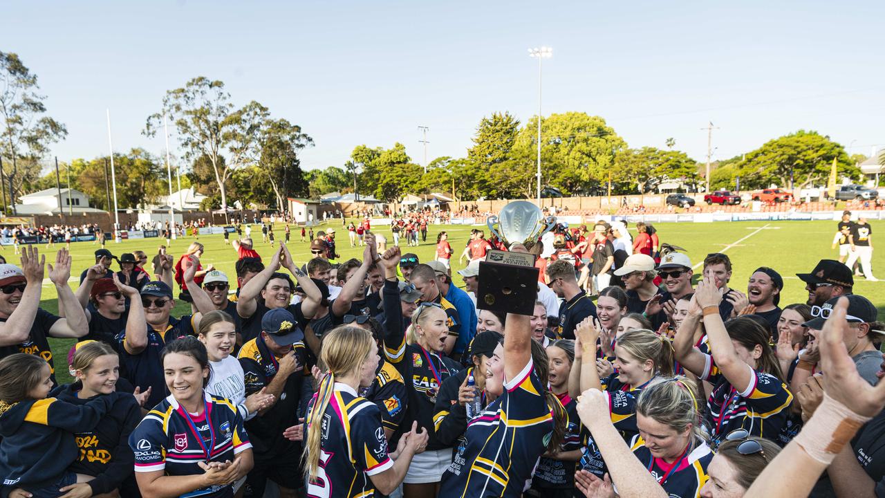 Highfields are the TRL Women Premiers after defeating Gatton in the grand final at Toowoomba Sports Ground, Saturday, September 14, 2024. Picture: Kevin Farmer