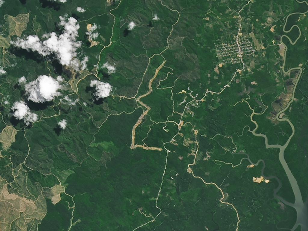 A February 19, 2024, satellite image of the Nusantara site. Picture: NASA Earth Observatory