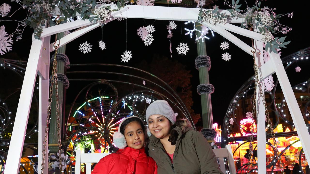 Tisya and her mum Megha at Winterlight.