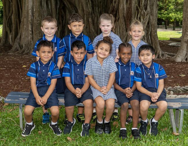 Victoria Park State School Prep/1 Back Row: Kooper, Lachlan, Adele, Piper Front Row: Ihimaera, Tino-Junior, Ares, Kia, Led Picture: Michaela Harlow