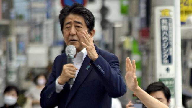 Assassinated: Shinzo Abe. Picture: Kazuhiko Hirano / Yomiuri / The Yomiuri Shimbun via AFP