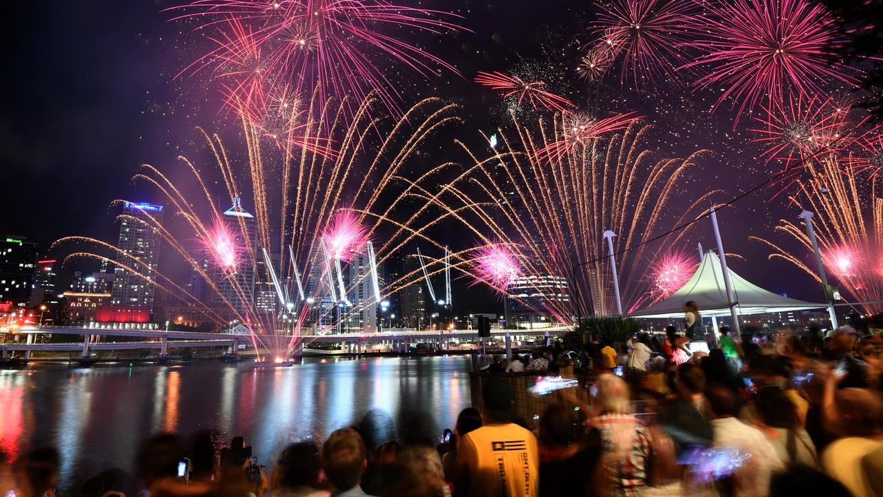 There will be no crowd limits when watching Brisbane’s fireworks this year. Picture: AAP / Dan Peled