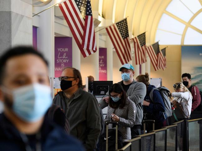 Authorities are concerned holiday travel could lead to a spike in infections. Picture: Patrick T. Fallon / AFP