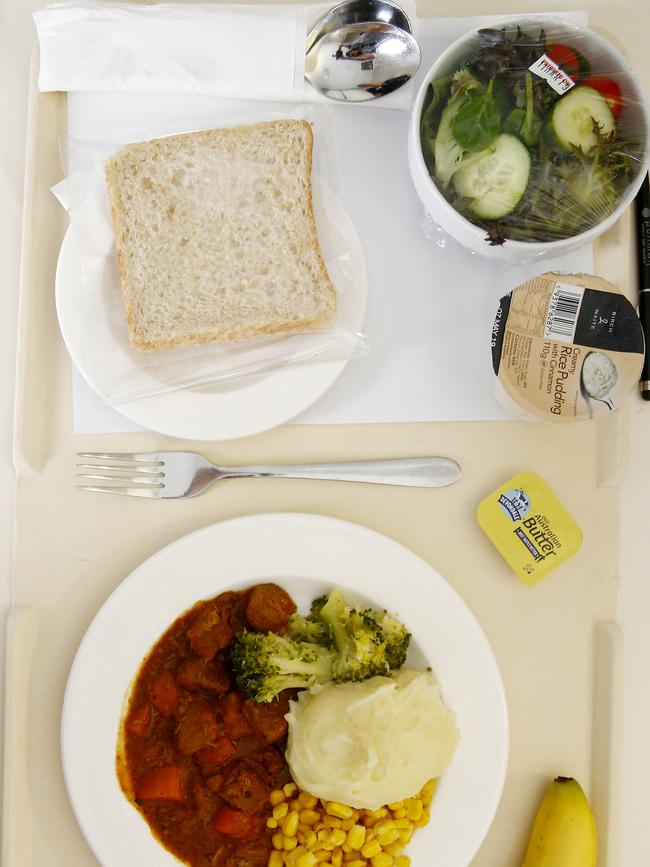 Leo Schofield’s hospital lunch.