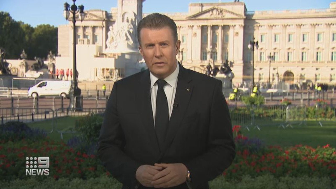 Peter Overton outside Buckingham Palace. Picture: Supplied.