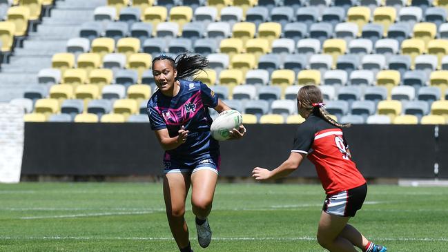 Kirwan State High v Mabel Park. Mabel Park, Athena Vili. Picture: Shae Beplate.