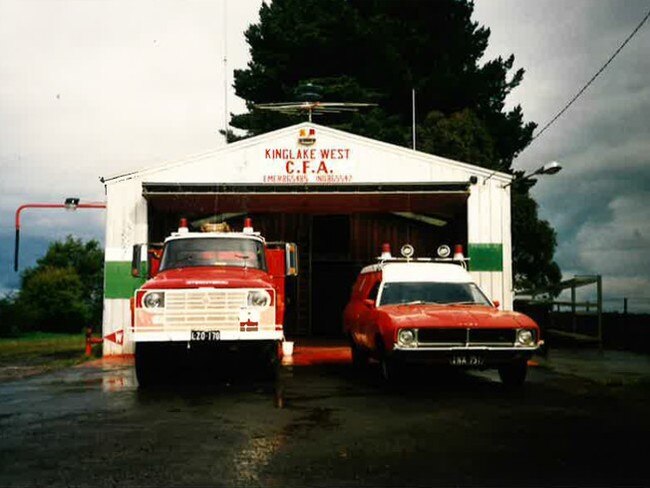 The Kinglake West Fire Station in the late 1970s.