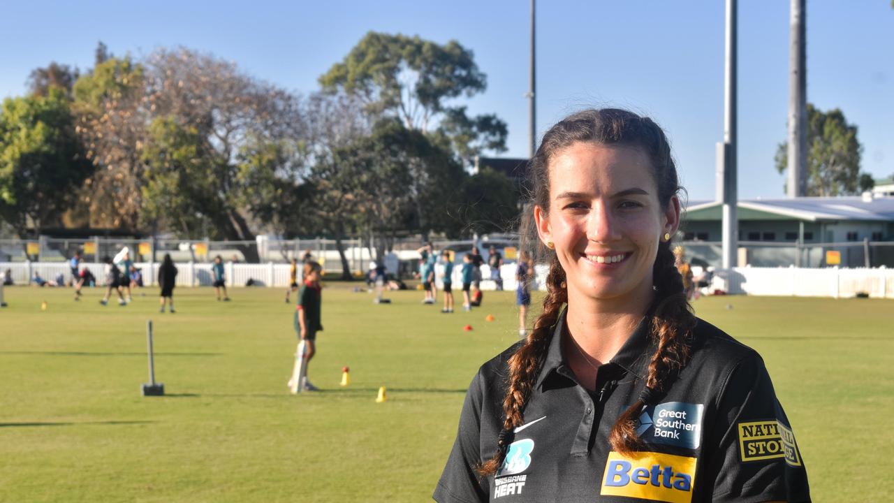 Brisbane Heat batter Charli Knott at Harrup Park ahead of the WBBL season beginning, Mackay, October 6, 2021. Picture: Matthew Forrest