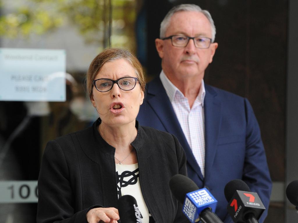 NSW Chief Health Officer Kerry Chant and Health Minister Brad Hazzard defended allowing passengers to disembark the ship. Picture: Simon Bullard