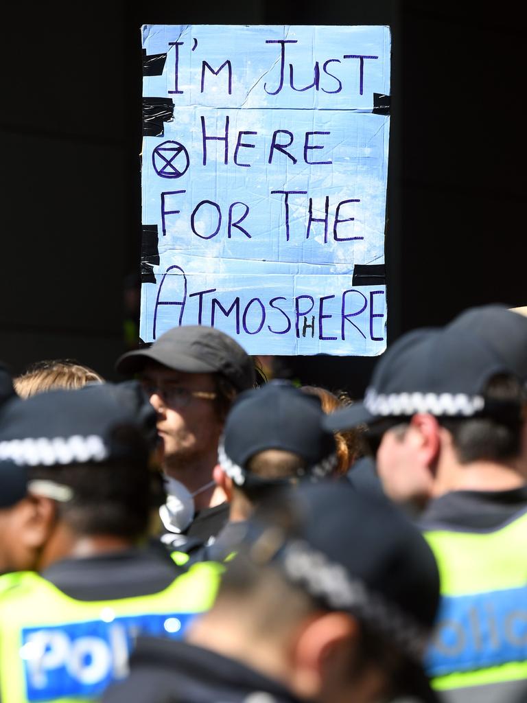 The atmosphere on Tuesday was tense. Picture: William West/AFP