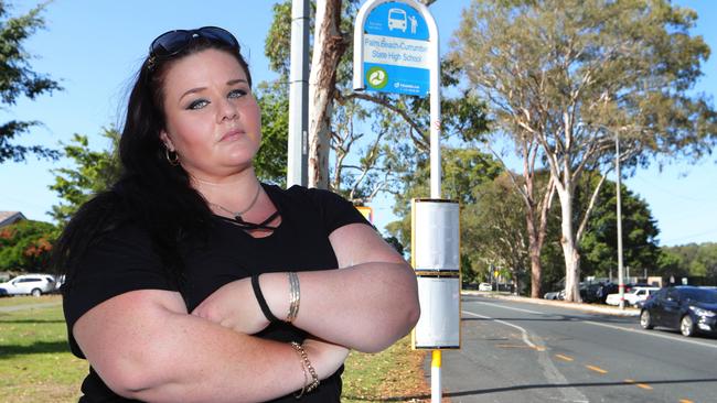 Caira Holland's daughter missed the school bus by seconds because the driver left early. Picture Glenn Hampson