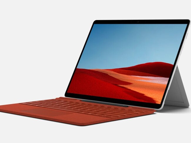 Microsoft's Surface Pro X tablet computer uses an ARM-based chip to deliver 15 hours of battery life on a single charge. Picture: Supplied