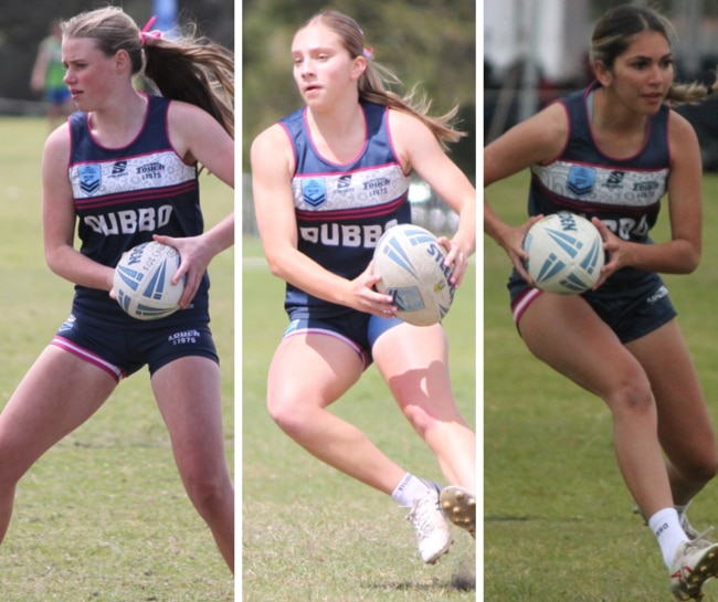 Chloe Andrew, Phoebe Fitzgerald and Emily Edwards of Dubbo Womens 20s. Pictures: Elisha Bailey