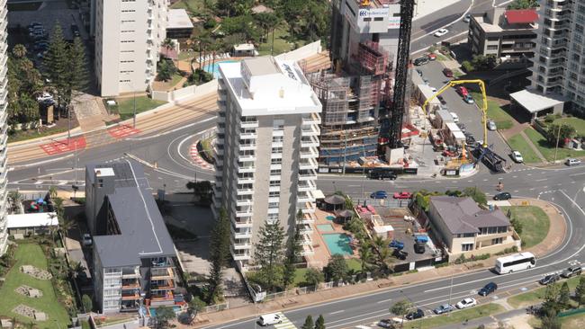 The Banyan Tree development site at the northern end of the Esplanade in Surfers Paradise. Picture Nigel Tod.