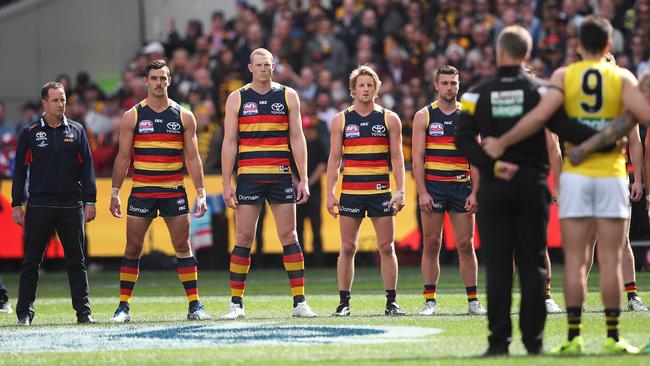 The Crows slipped from a Grand Final to missing the eight last season. Picture. Phil Hillyard