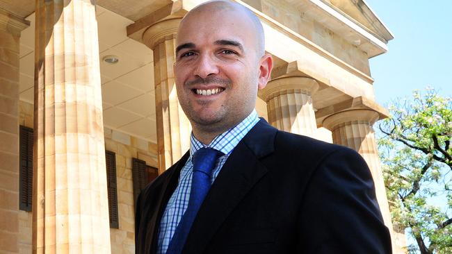 Lawyer Anthony Perre outside the Adelaide Magistrates court.