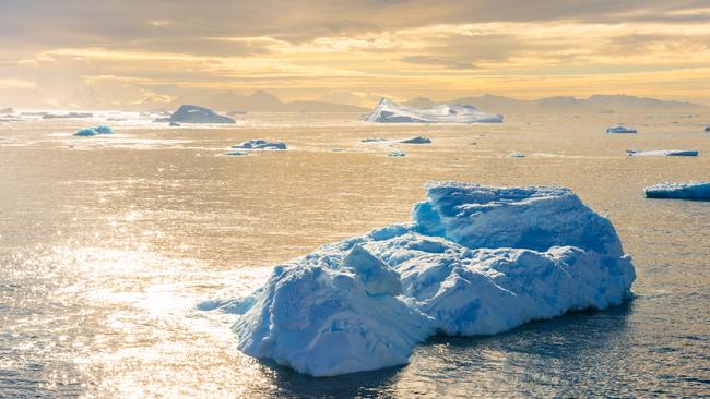 New research suggests an army of icebergs can be unleased by just two of Antarctica’s melting glaciers, spurring a sea level rise of up to 3.4m. Picture: iStock