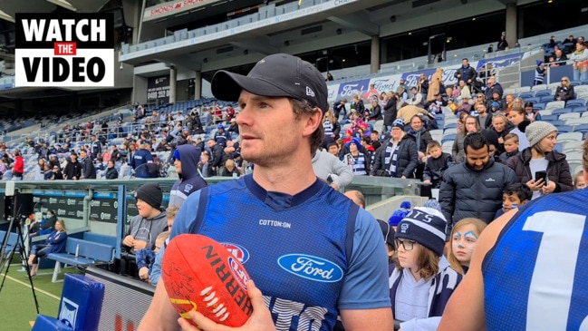 Patrick Dangerfield's head-scratcher at Cats open day