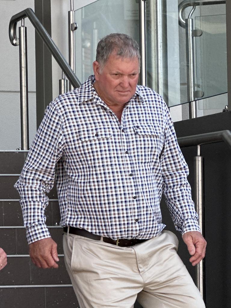 Lake Mary Pines former owner Colin Stevens leaving Rockhampton courthouse in November.