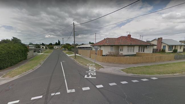 Jimmy Barling is accused of knocking a woman off her bike at the intersection of Falcon Street and Robin Ave in Norlane. Source: Google Maps.