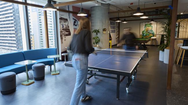 Amazon’s office in Melbourne has rest and recreation areas for staff.