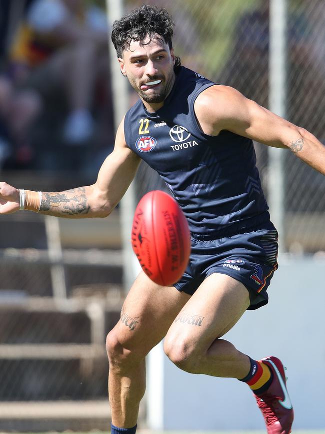 Izak Rankine is set to be used in the midfield at the Crows this year. Picture Sarah Reed/AFC