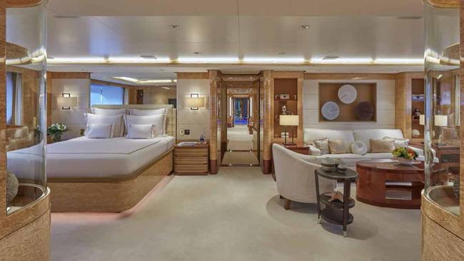 Inside the superyacht The Felix.