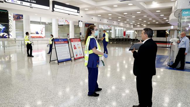 Travel names such as Sydney Airport are taking a hit on fears of a second wave. Picture: Nikki Short.