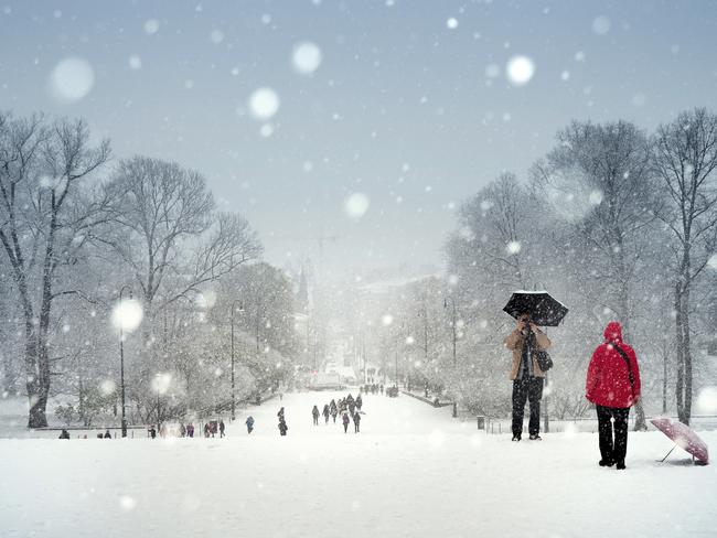 Norwegian photographer Tine Poppe captured the first snowy day in Oslo in this image, Whiteout.