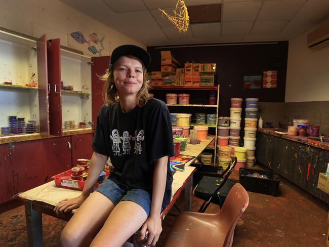 Director Poppy Lever at the Warlayirti Artists Art Centre in Balgo. Picture: Adam Head