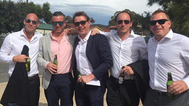 Sam Edwardes (far left) and his mates. Picture: Facebook