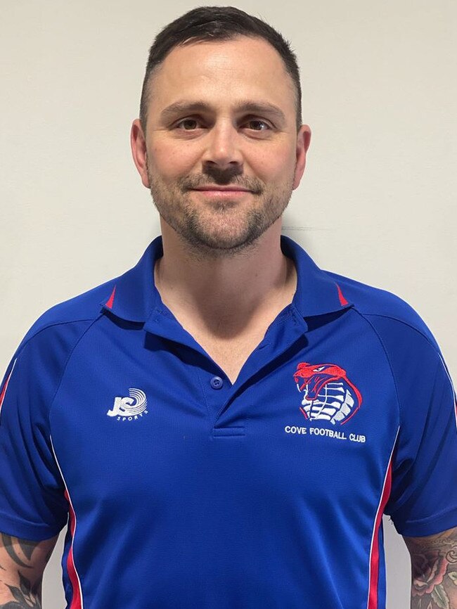 New Cove Football Club coach Jed Wilson.