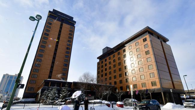 The Captain Cook hotel in Anchorage, Alaska, is where the US-China talks are being held. Picture: AFP