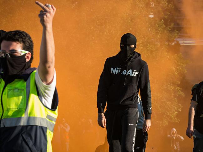 Scary scenes erupted in Melbourne again. Picture: Getty Images