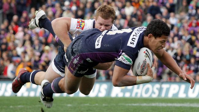 Israel Folau made his NRL debut way back in 2007 for Melbourne Storm.