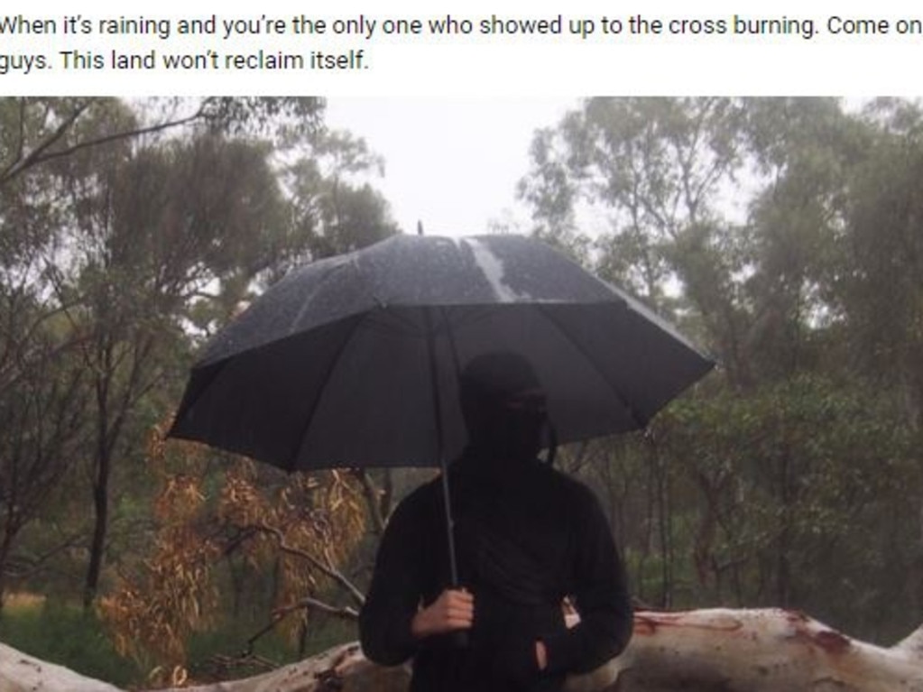 Sometimes the racist group is so unpopular only one person turns up to cross burnings.